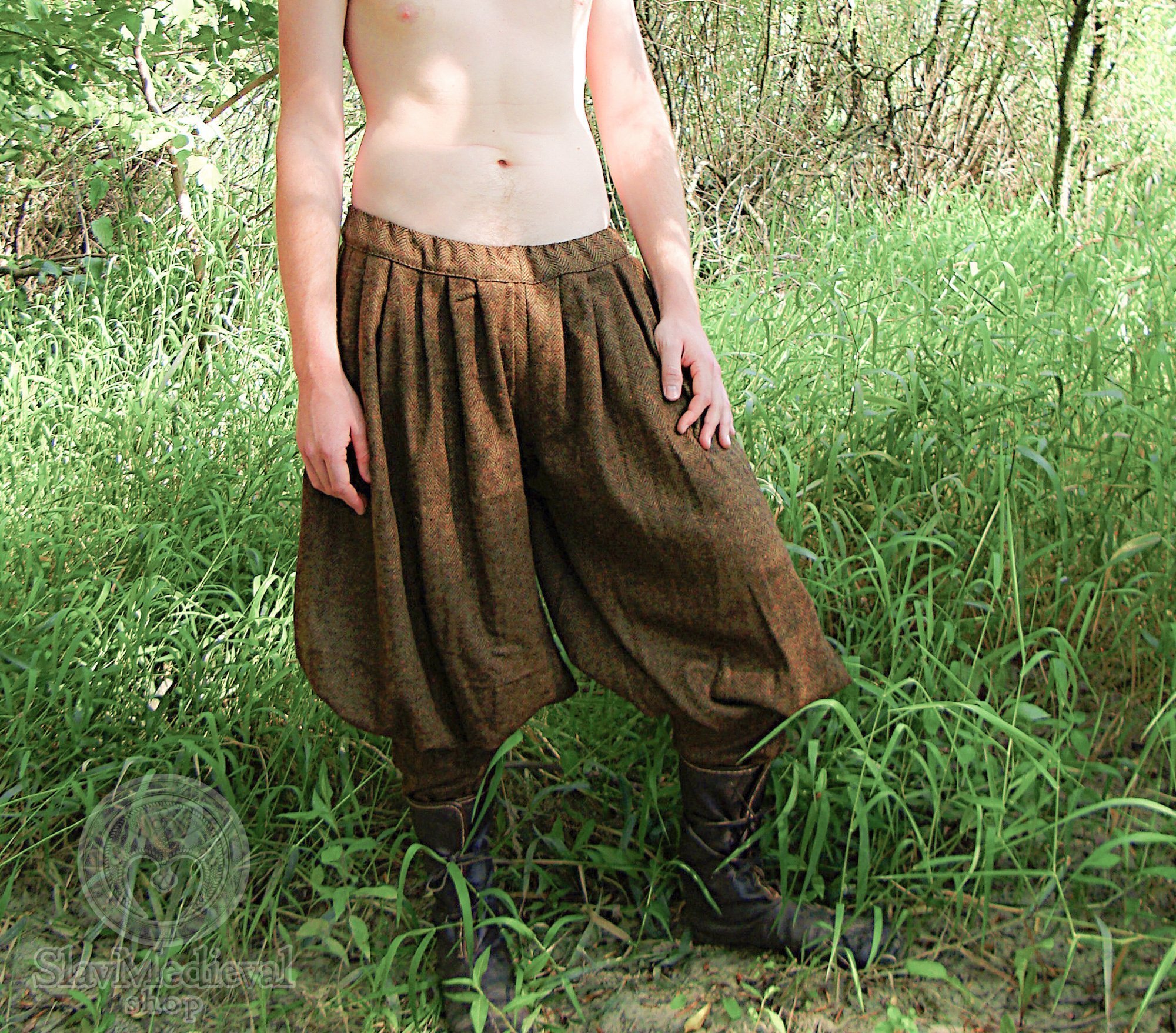 Pasbyxor wool baggy pants  Fantasy \ Men's costumes Middle Ages \ Men's  outfits \ Woolen clothes Middle Ages \ Pants